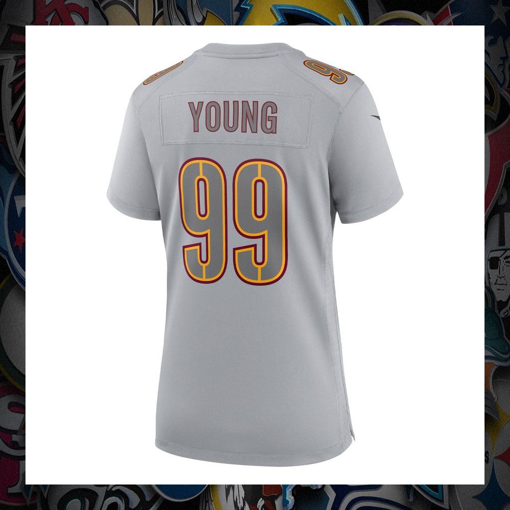 Chase Young Washington Commanders Atmosphere Fashion Gray Football Jersey 7 Chase Young Washington Commanders Atmosphere Fashion Gray Football Jersey word2