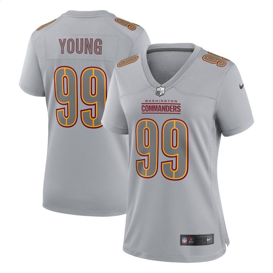 Chase Young Washington Commanders Atmosphere Fashion Gray Football Jersey 4 Chase Young Washington Commanders Atmosphere Fashion Gray Football Jersey word2
