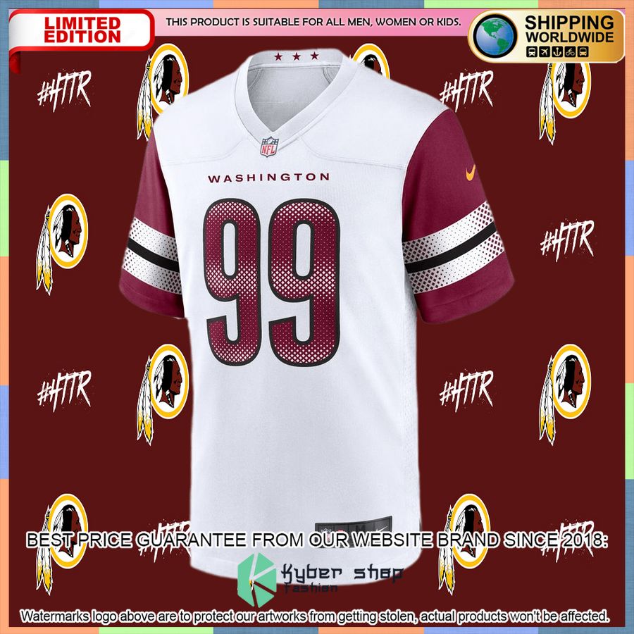 Chase Young Washington Commanders White Football Jersey 5 Chase Young Washington Commanders White Football Jersey word2