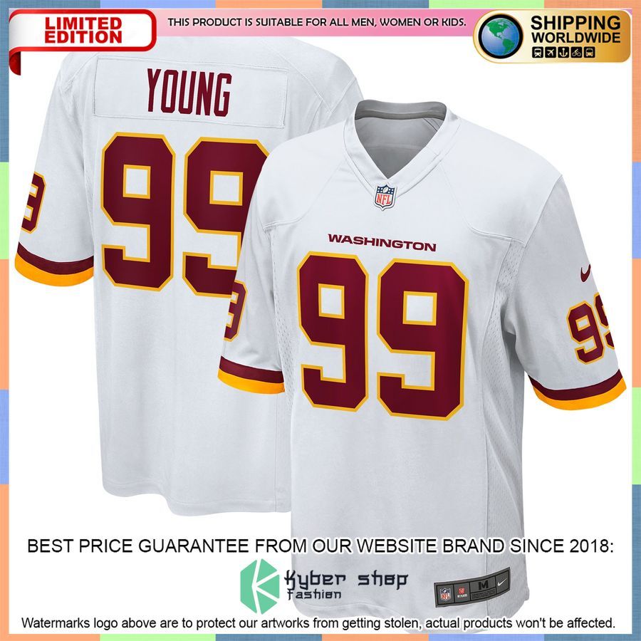 Chase Young Washington Football Team White Football Jersey