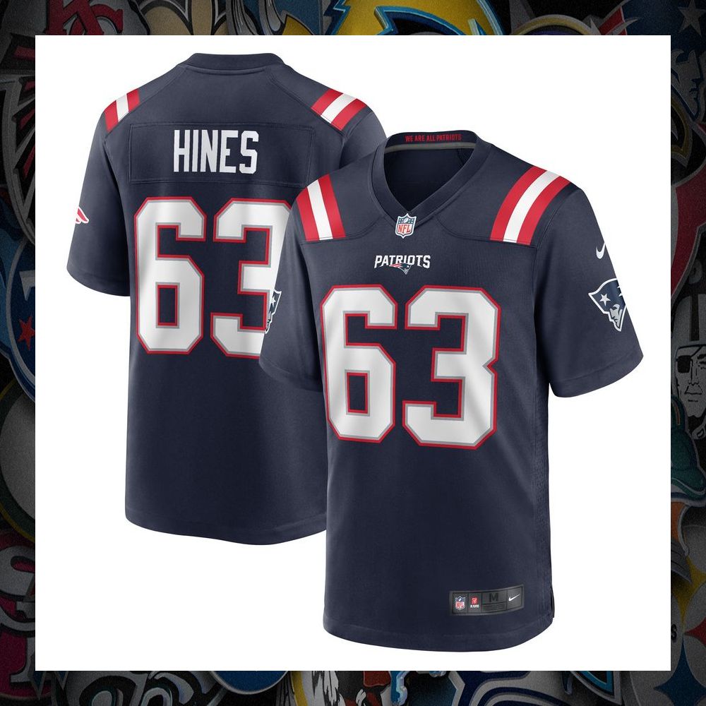 Chasen Hines New England Patriots Navy Football Jersey 5 Chasen Hines New England Patriots Navy Football Jersey word2