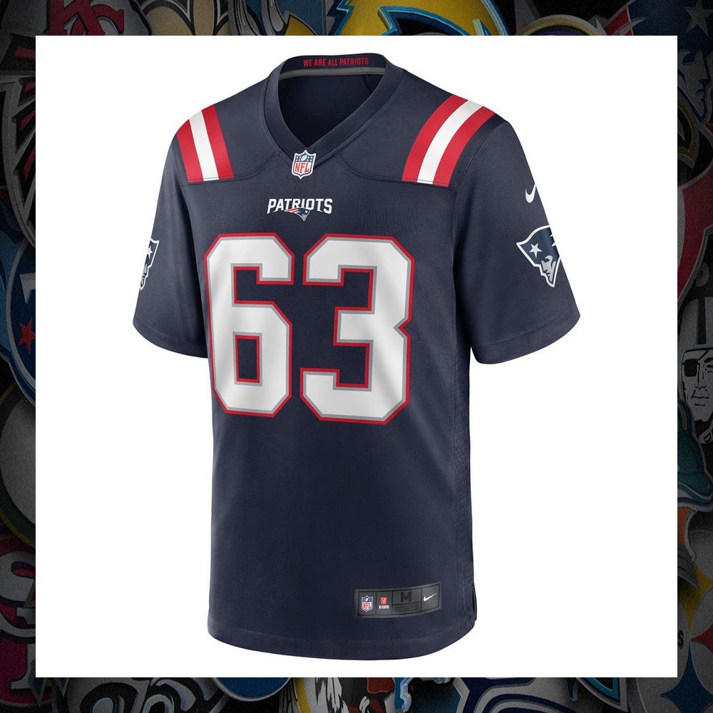 Chasen Hines New England Patriots Navy Football Jersey 6 Chasen Hines New England Patriots Navy Football Jersey word2