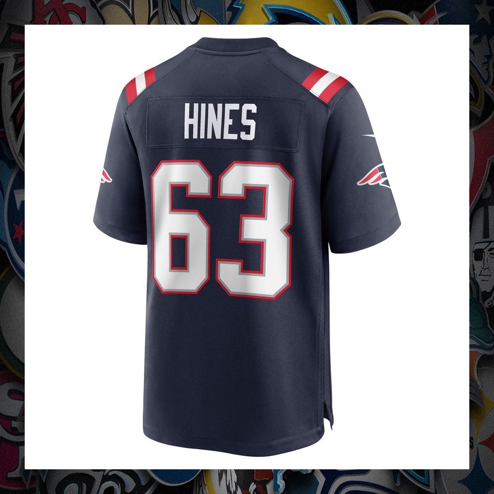 Chasen Hines New England Patriots Navy Football Jersey 7 Chasen Hines New England Patriots Navy Football Jersey word2