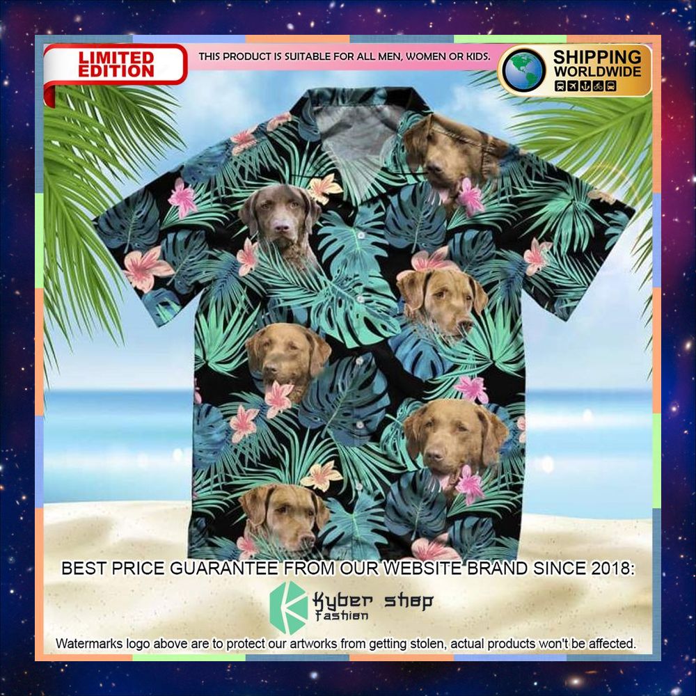 Chesapeake Bay Retriever Summer Leaves Hawaiian Shirt 3 Chesapeake Bay Retriever Summer Leaves Hawaiian Shirt word1