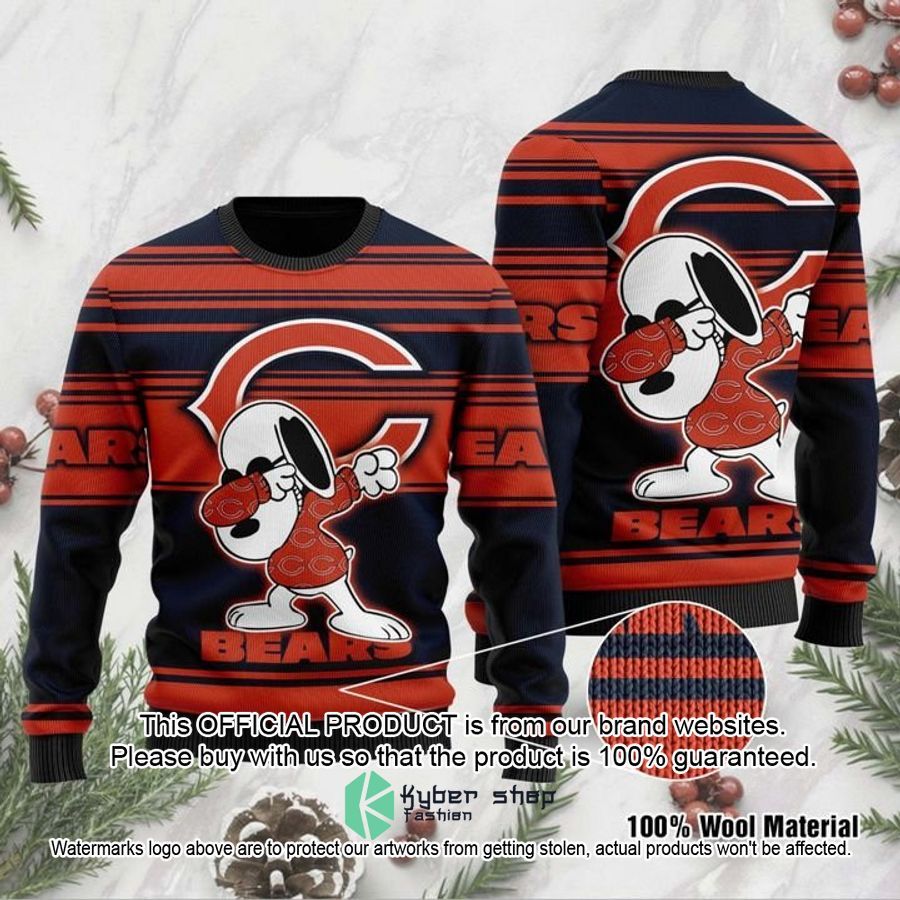 Chicago Bears Snoopy Dabbing Christmas Sweater