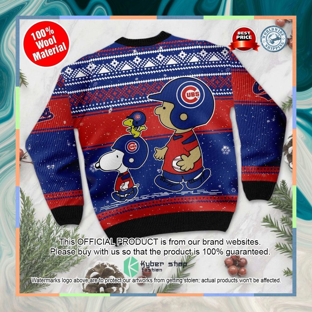 Chicago Cubs Charlie Brown Snoopy Wear Football Jersey Christmas Sweater 10 Chicago Cubs Charlie Brown Snoopy Wear Football Jersey Christmas Sweater word2