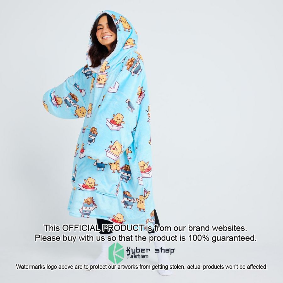 Chicken Nuggets & Fries Oodie Blanket Hoodie