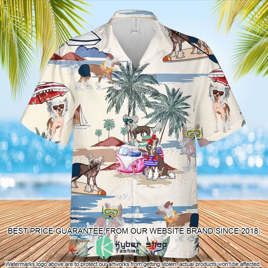 Chinese Crested Dog Summer Beach Hawaiian Shirt