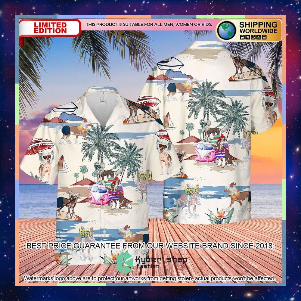 Chinese Crested Dog Summer Beach Hawaiian Shirt 4 Chinese Crested Dog Summer Beach Hawaiian Shirt word3