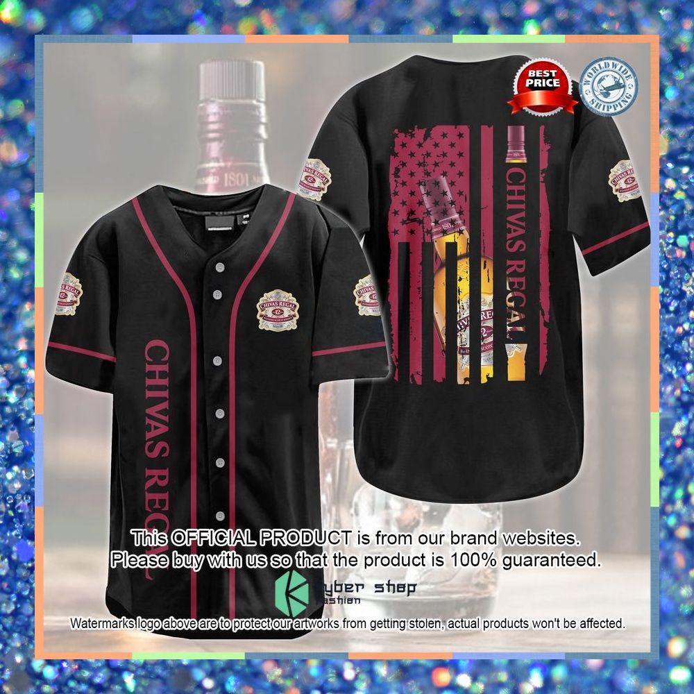 Chivas Regal US Flag Baseball Jersey 3 Chivas Regal US Flag Baseball Jersey word2