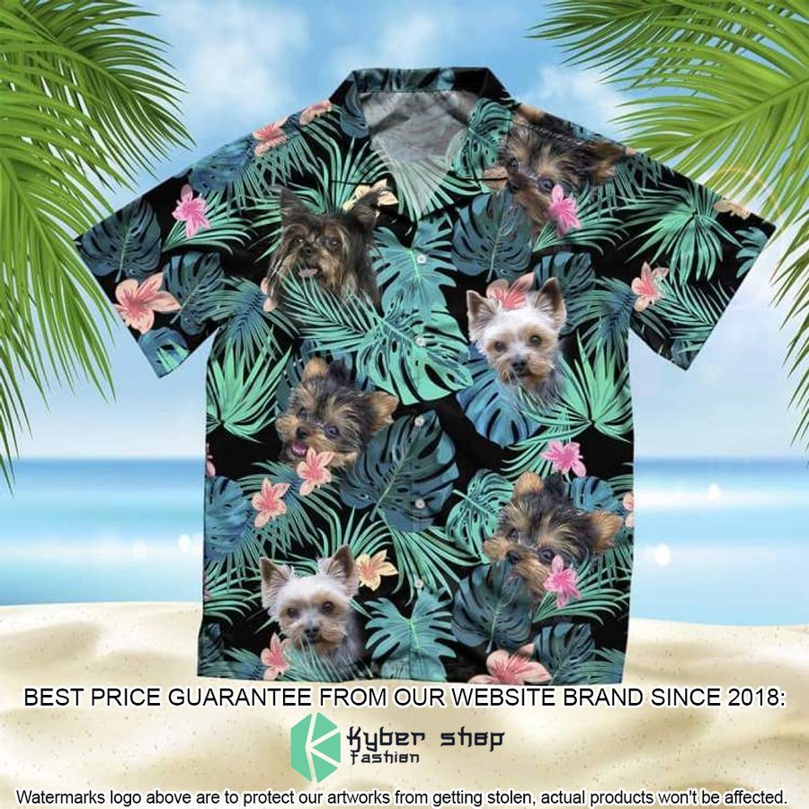 Chorkie Summer Leaves Hawaiian Shirt
