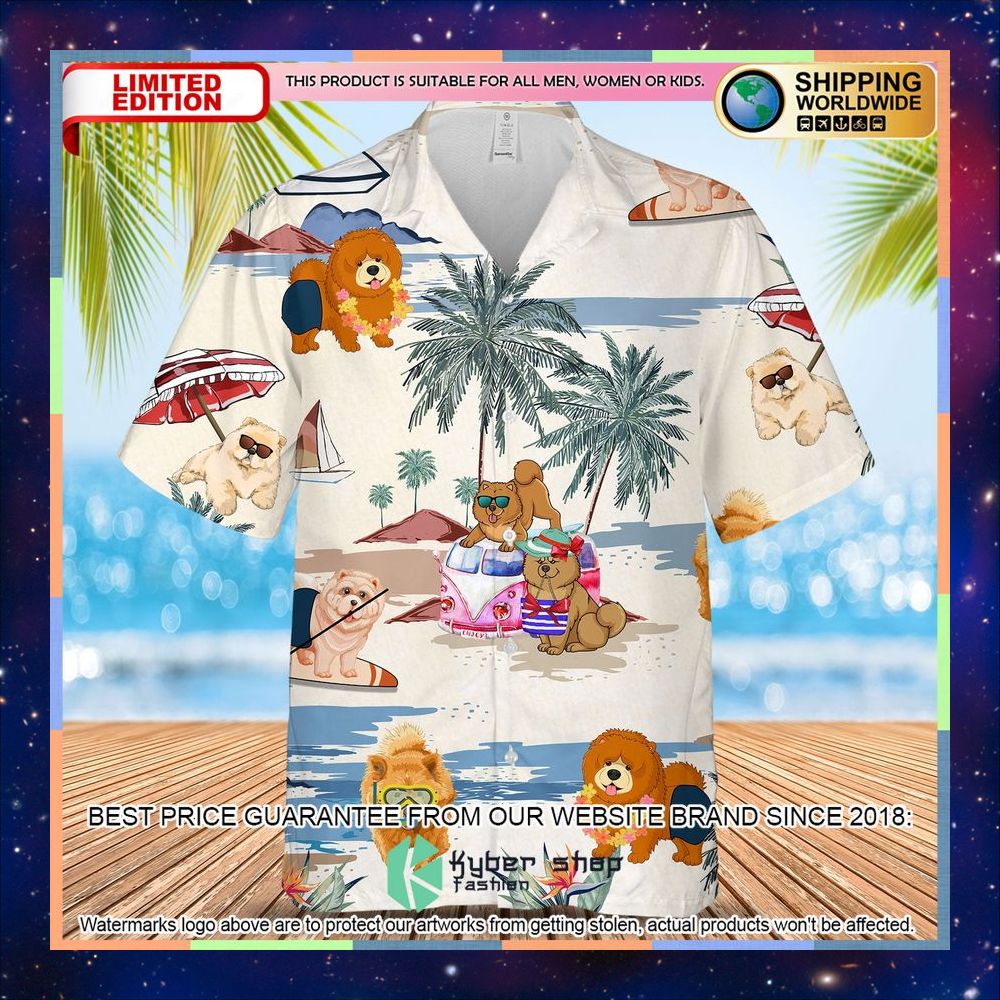 Chow Chow Summer Beach Hawaiian Shirt 3 Chow Chow Summer Beach Hawaiian Shirt word1