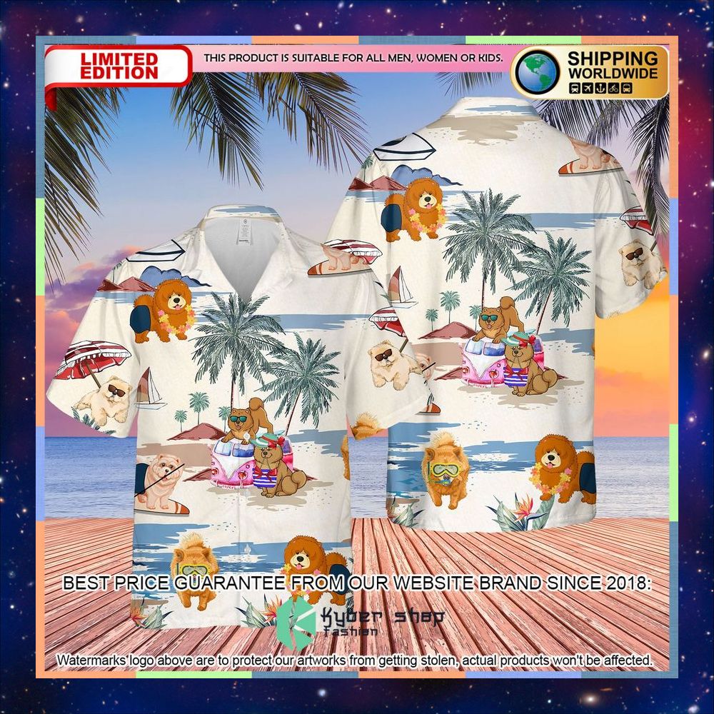 Chow Chow Summer Beach Hawaiian Shirt 4 Chow Chow Summer Beach Hawaiian Shirt word1