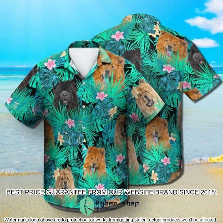 Chow Chow Summer Leaves Hawaiian Shirt