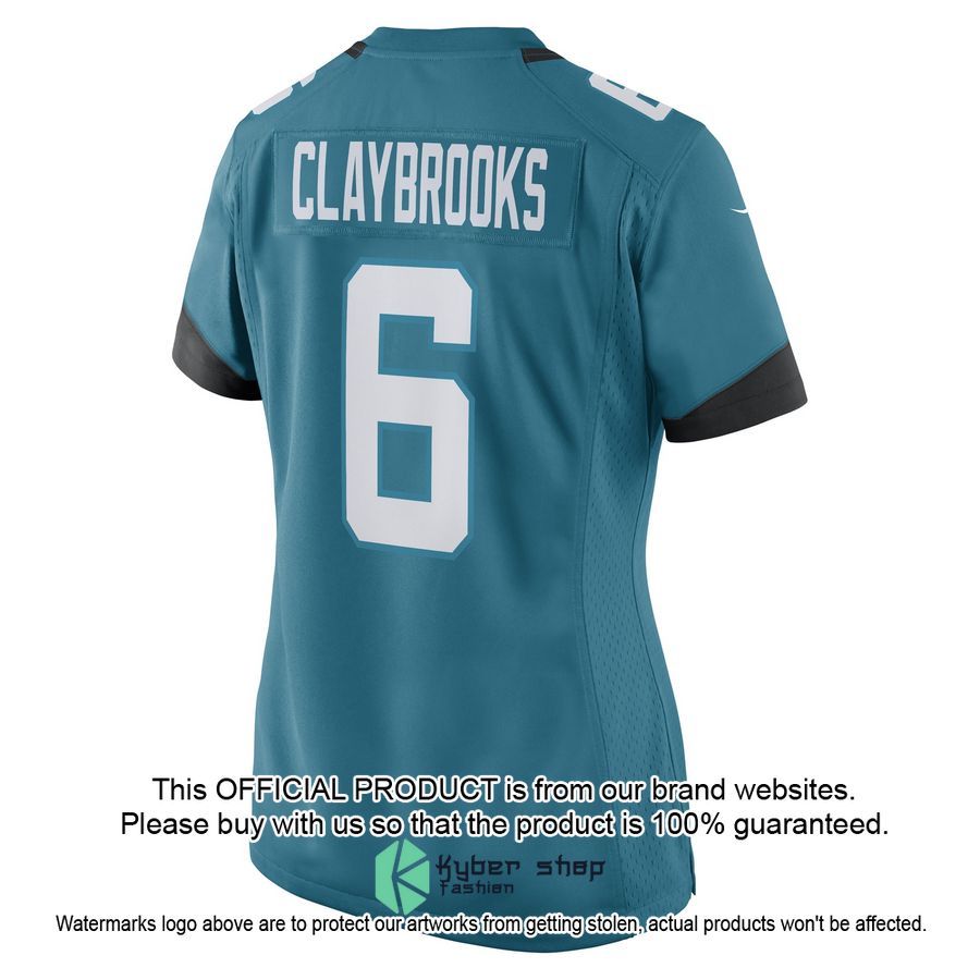 Chris Claybrooks Jacksonville Jaguars Women's Teal Football Jersey 3 Chris Claybrooks Jacksonville Jaguars Women's Teal Football Jersey word1