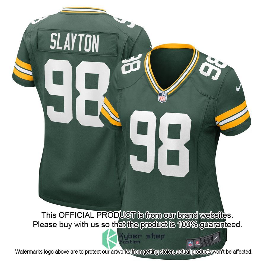 Chris Slayton Green Bay Packers Women's Green Football Jersey