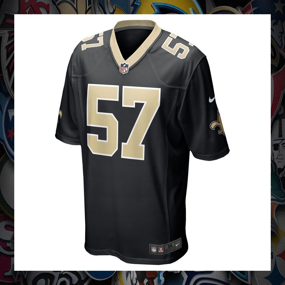 Christian Ringo New Orleans Saints Black Football Jersey 6 Christian Ringo New Orleans Saints Black Football Jersey word1