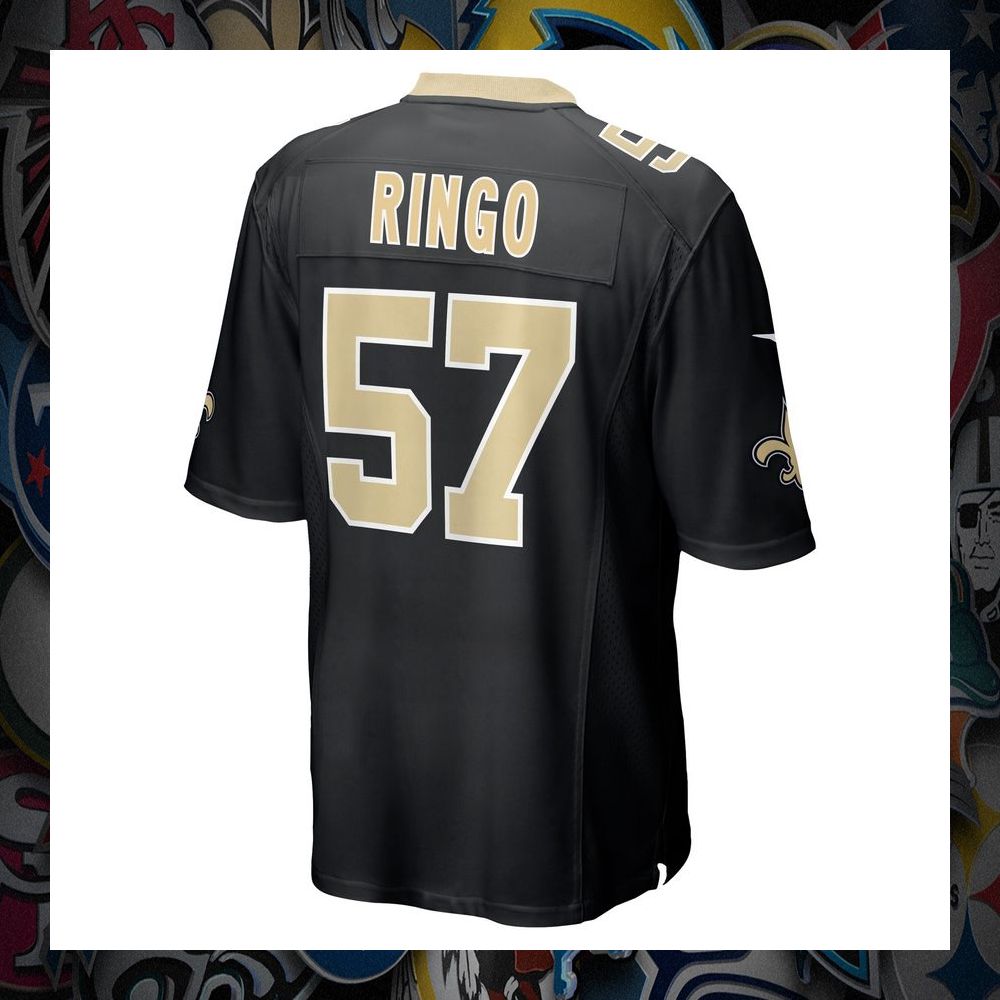 Christian Ringo New Orleans Saints Black Football Jersey 7 Christian Ringo New Orleans Saints Black Football Jersey word1