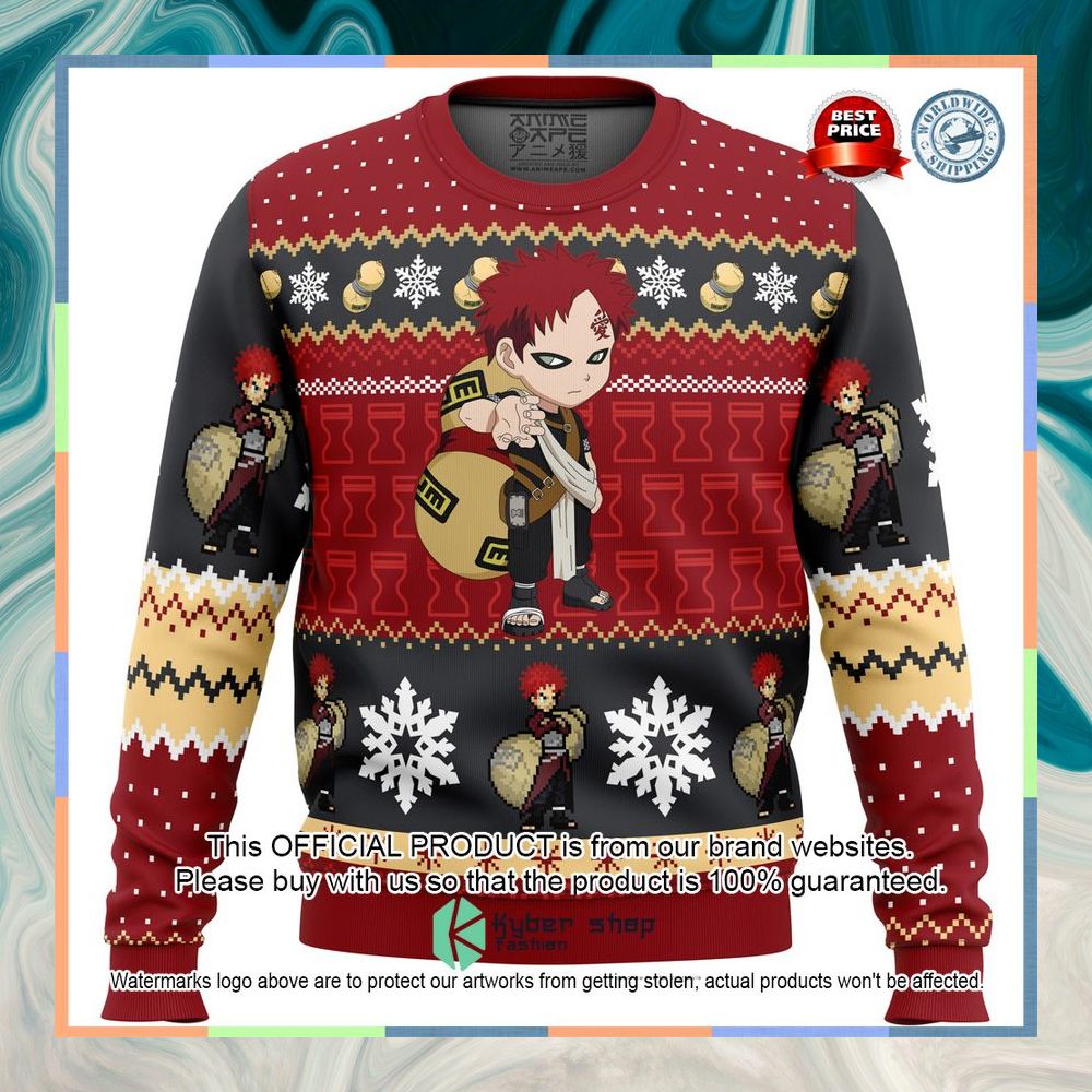 Christmas Gaara Naruto Ugly Christmas Sweater 6 Christmas Gaara Naruto Ugly Christmas Sweater word3