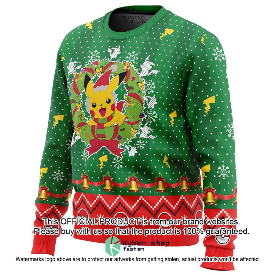 Christmas Pikachu Pokemon Ugly Christmas Sweater 3 Christmas Pikachu Pokemon Ugly Christmas Sweater word3