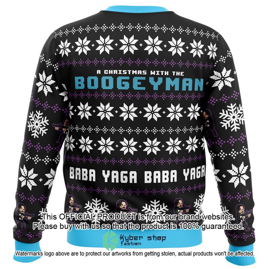 Christmas with the Boogeyman John Wick Ugly Christmas Sweater 3 Christmas with the Boogeyman John Wick Ugly Christmas Sweater word3