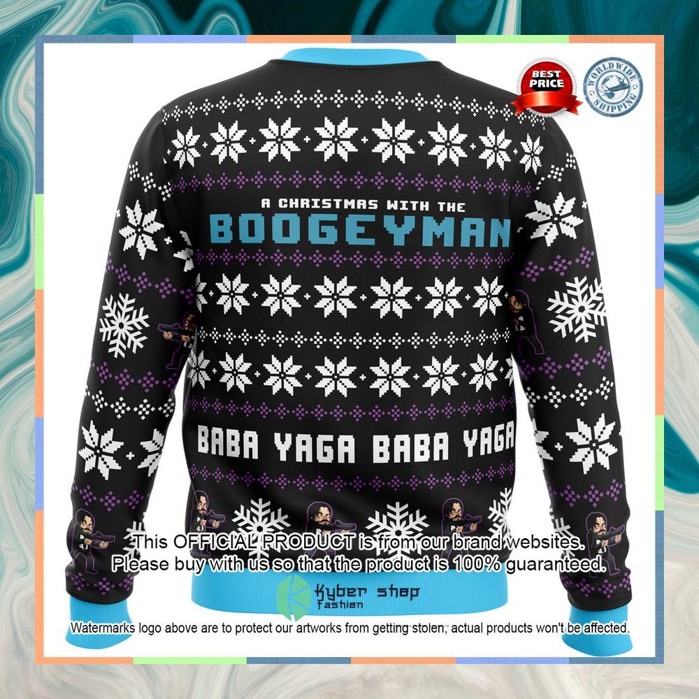 Christmas with the Boogeyman John Wick Ugly Christmas Sweater 6 Christmas with the Boogeyman John Wick Ugly Christmas Sweater word3
