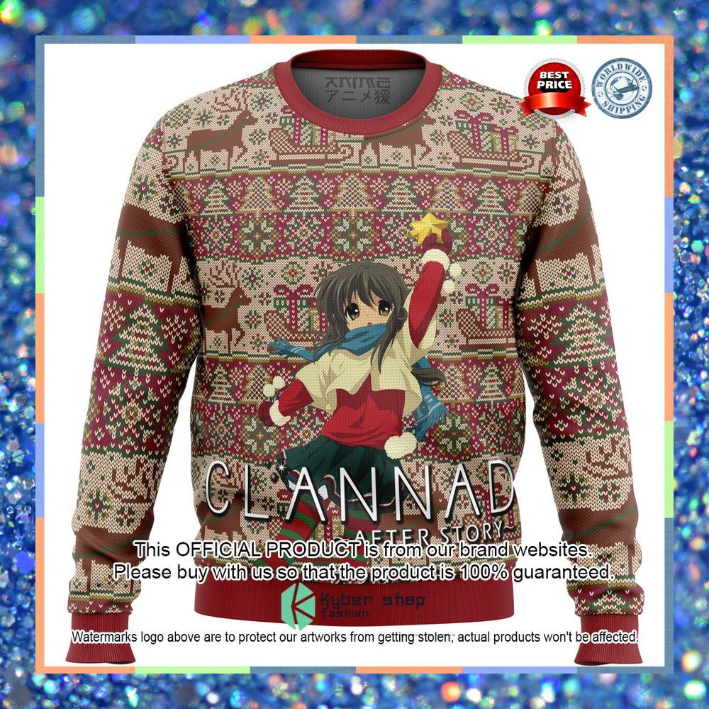 Clannad Alt Ugly Christmas Sweater 3 Clannad Alt Ugly Christmas Sweater word3