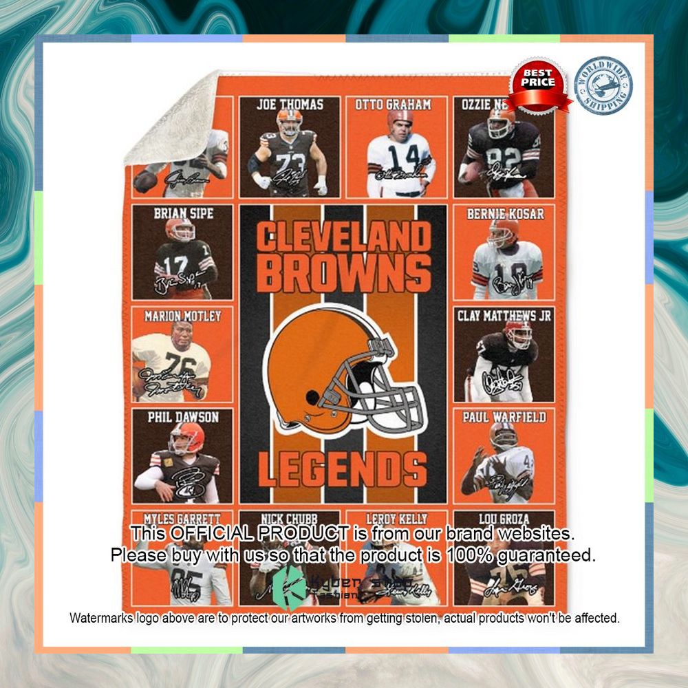 Cleveland Browns Legends Players NFL Blanket 3 Cleveland Browns Legends Players NFL Blanket word3