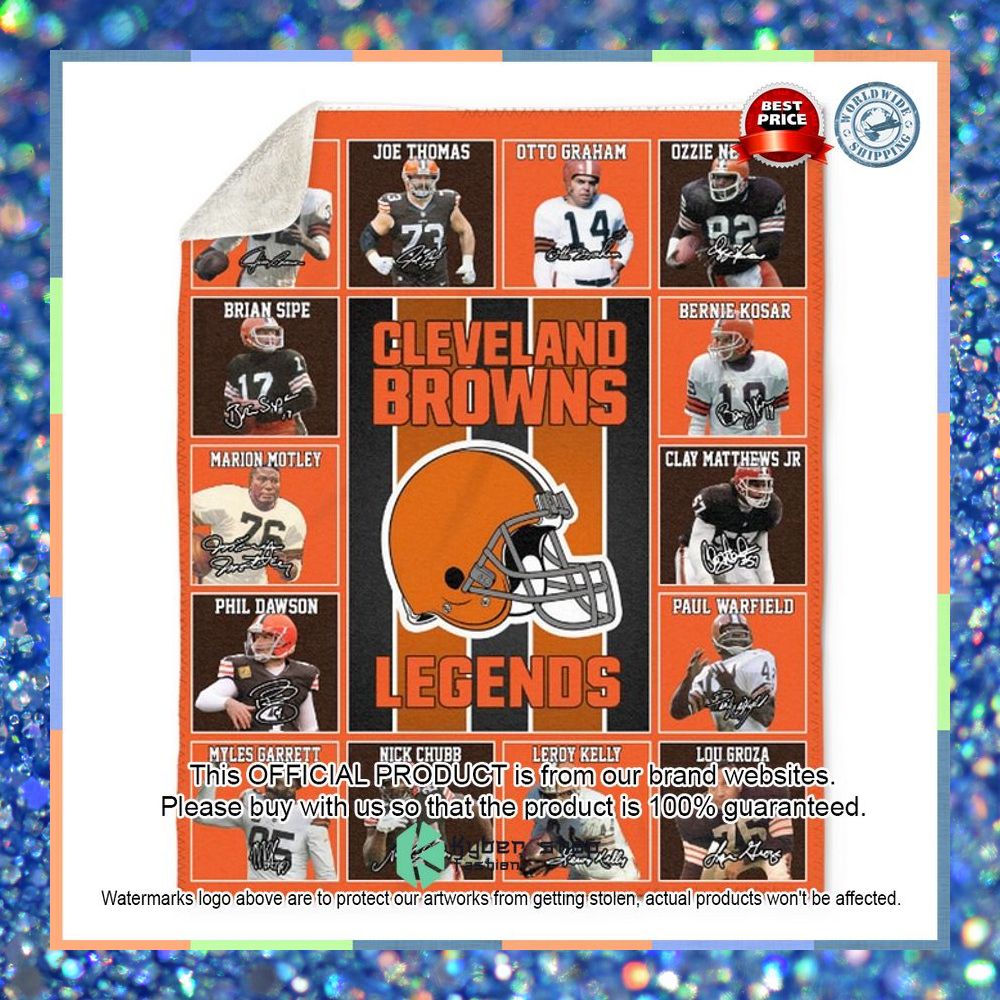 Cleveland Browns Legends Players NFL Blanket 5 Cleveland Browns Legends Players NFL Blanket word3