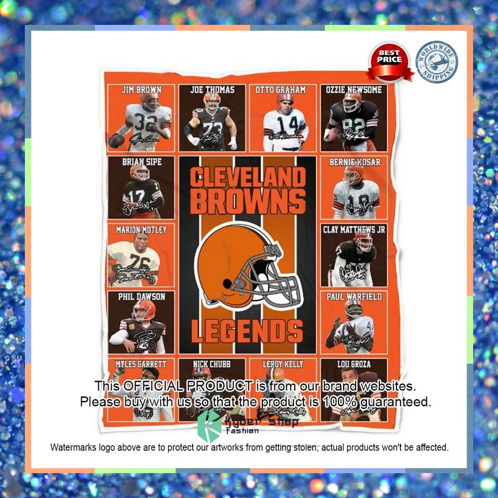 Cleveland Browns Legends Players NFL Blanket 6 Cleveland Browns Legends Players NFL Blanket word3