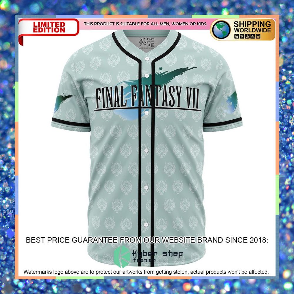 Cloud Strife Final Fantasy 7 Baseball Jersey 4 Cloud Strife Final Fantasy 7 Baseball Jersey word3