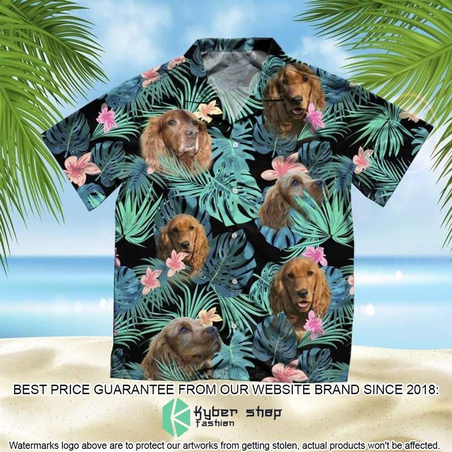 Cocker Spaniel Summer Leaves Hawaiian Shirt word1