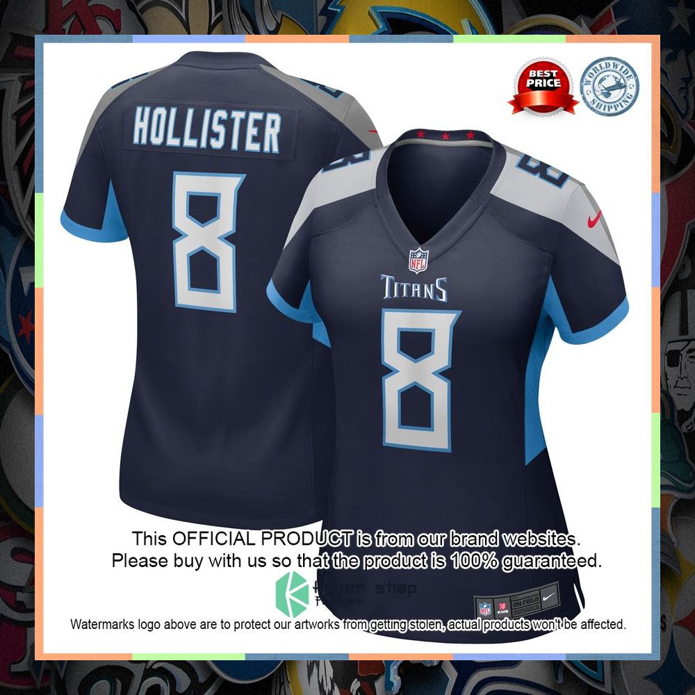 Cody Hollister Tennessee Titans Women's Navy Football Jersey 8 Cody Hollister Tennessee Titans Women's Navy Football Jersey word3