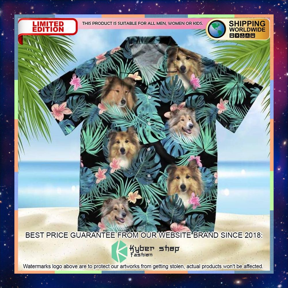 Collie Summer Leaves Hawaiian Shirt 3 Collie Summer Leaves Hawaiian Shirt word2