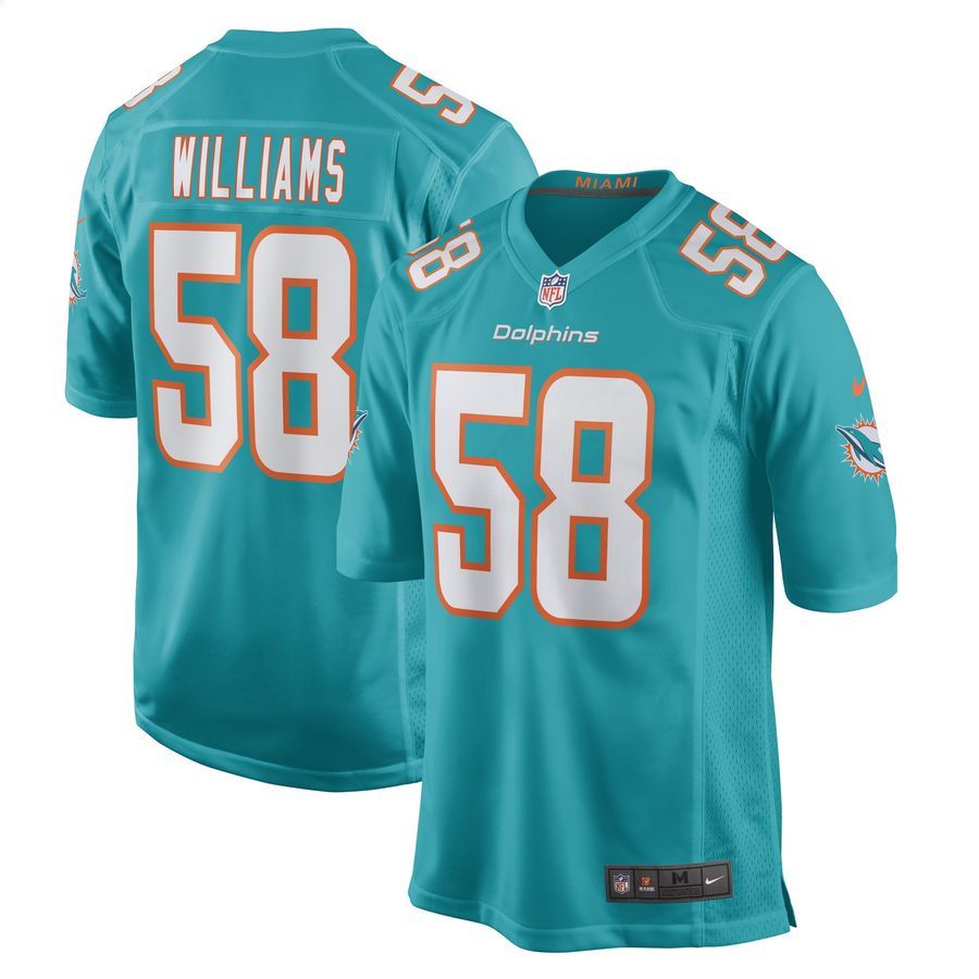 Connor Williams Miami Dolphins Aqua Football Jersey