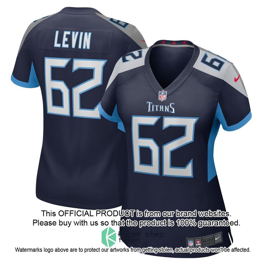 Corey Levin Tennessee Titans Women's Navy Football Jersey