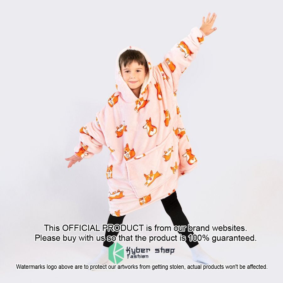 Corgi Kids Oodie Blanket Hoodie