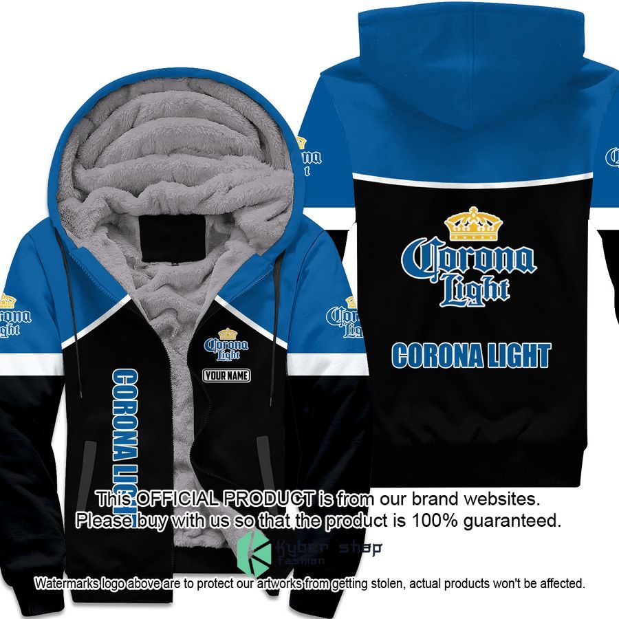Corona Lightc Custom Fleece Hoodie word3