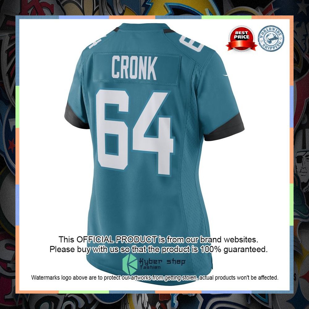 Coy Cronk Jacksonville Jaguars Women's Teal Football Jersey 7 Coy Cronk Jacksonville Jaguars Women's Teal Football Jersey word3