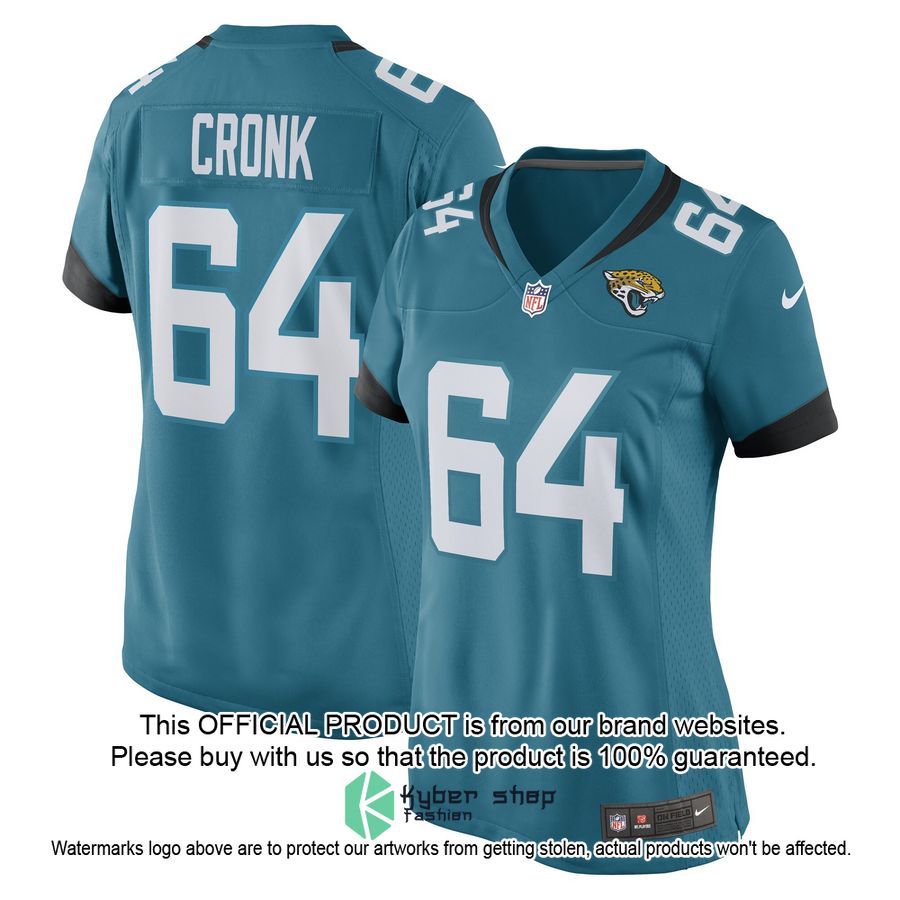 Coy Cronk Jacksonville Jaguars Women's Teal Football Jersey 4 Coy Cronk Jacksonville Jaguars Women's Teal Football Jersey word3