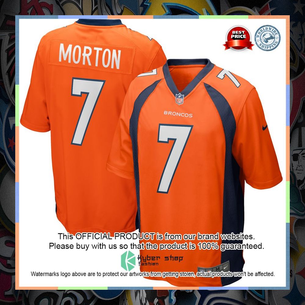Craig Morton Denver Broncos Football Retired Orange Football Jersey 5 Craig Morton Denver Broncos Football Retired Orange Football Jersey word2
