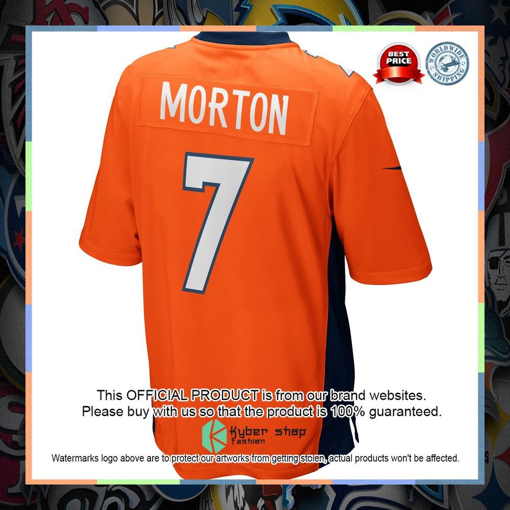 Craig Morton Denver Broncos Football Retired Orange Football Jersey 7 Craig Morton Denver Broncos Football Retired Orange Football Jersey word2