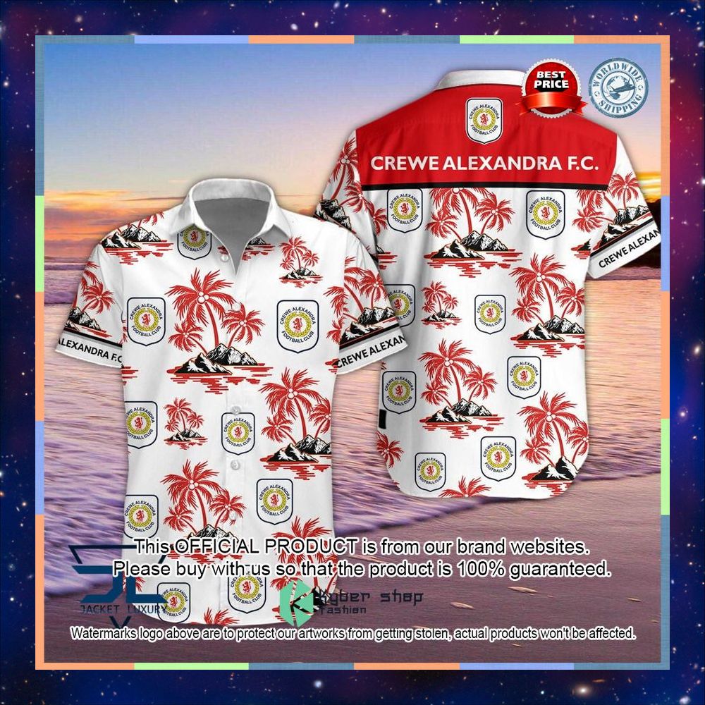 Crewe Alexandra Hawaiian Shirt, Short 3 Crewe Alexandra Hawaiian Shirt, Short word3
