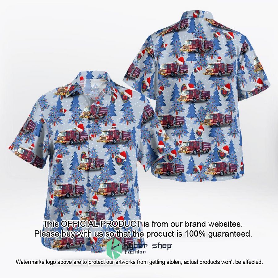 Crosby Texas Crosby Volunteer Fire Department Christmas Hawaiian Shirt