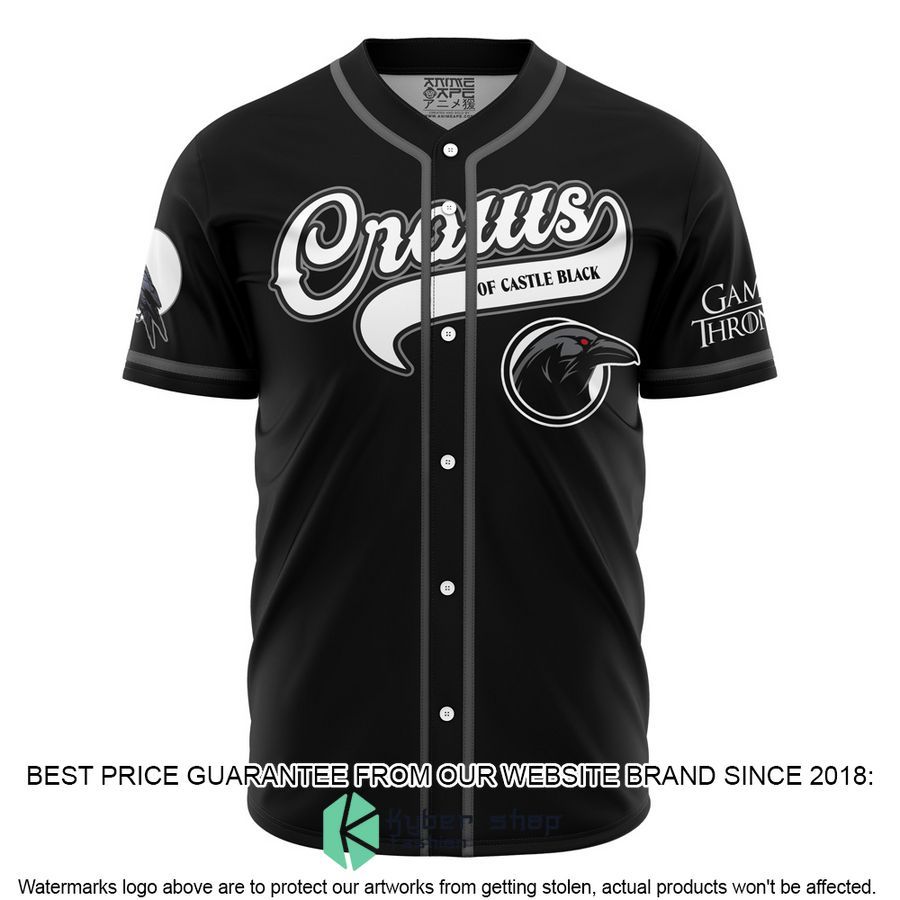 Crows Of Castle Black Snow Game Of Thrones Baseball Jersey