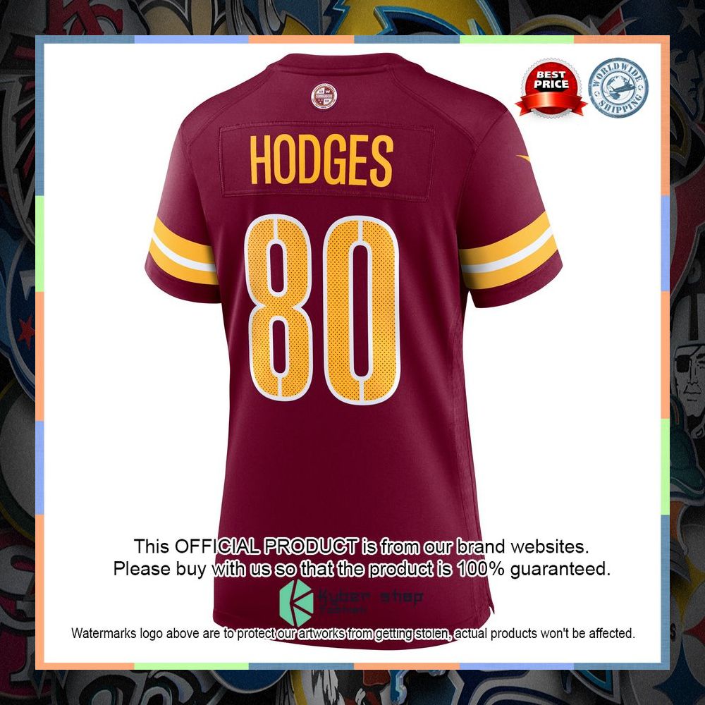 Curtis Hodges Washington Commanders Women's Burgundy Football Jersey 7 Curtis Hodges Washington Commanders Women's Burgundy Football Jersey word2