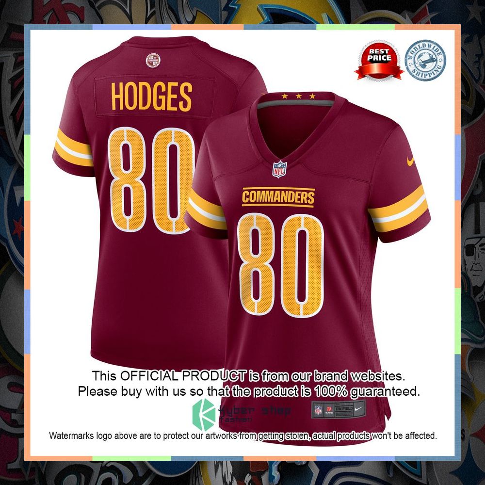 Curtis Hodges Washington Commanders Women's Burgundy Football Jersey 8 Curtis Hodges Washington Commanders Women's Burgundy Football Jersey word2