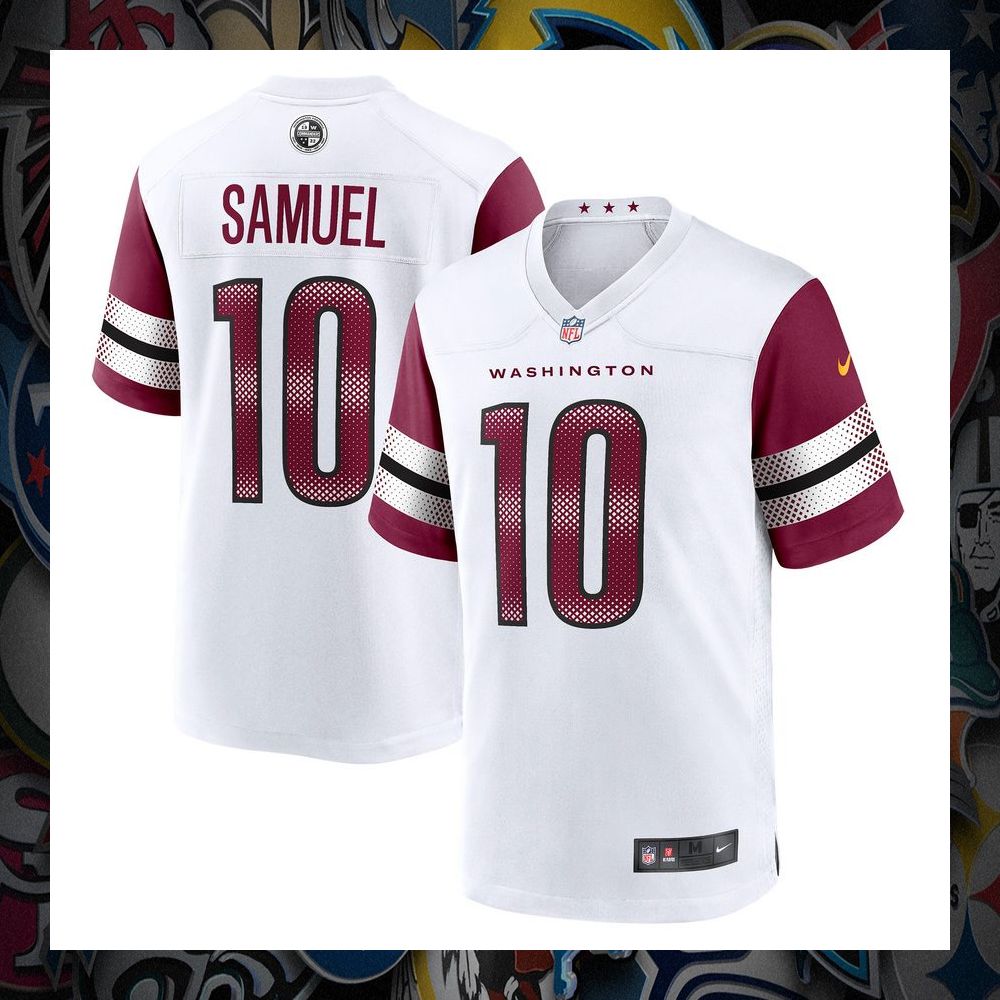 Curtis Samuel Washington Commanders Away White Football Jersey 5 Curtis Samuel Washington Commanders Away White Football Jersey word2