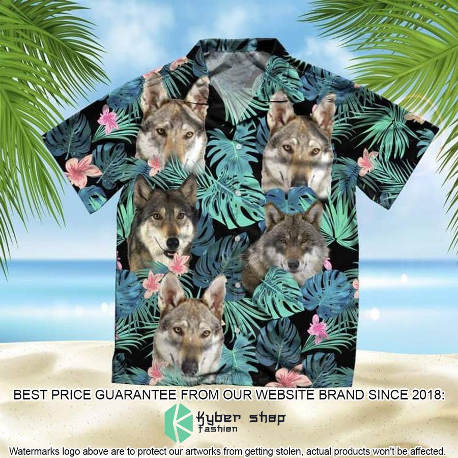 Czechoslovakian Wolfdog Summer Leaves Hawaiian Shirt