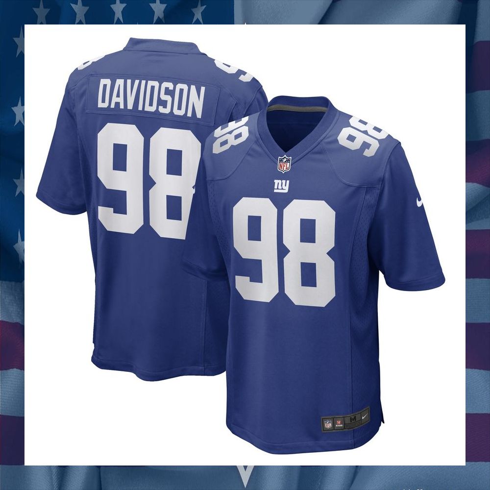 D.J. Davidson New York Giants Royal Football Jersey 5 D.J. Davidson New York Giants Royal Football Jersey word1